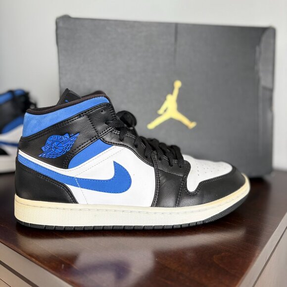 AIR JORDAN 1 MID "RACER BLUE" - Picture 2 of 9